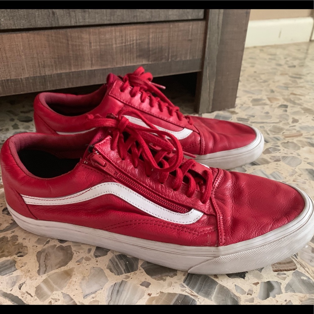 *Vans* Men’s size 12 red leather vans!